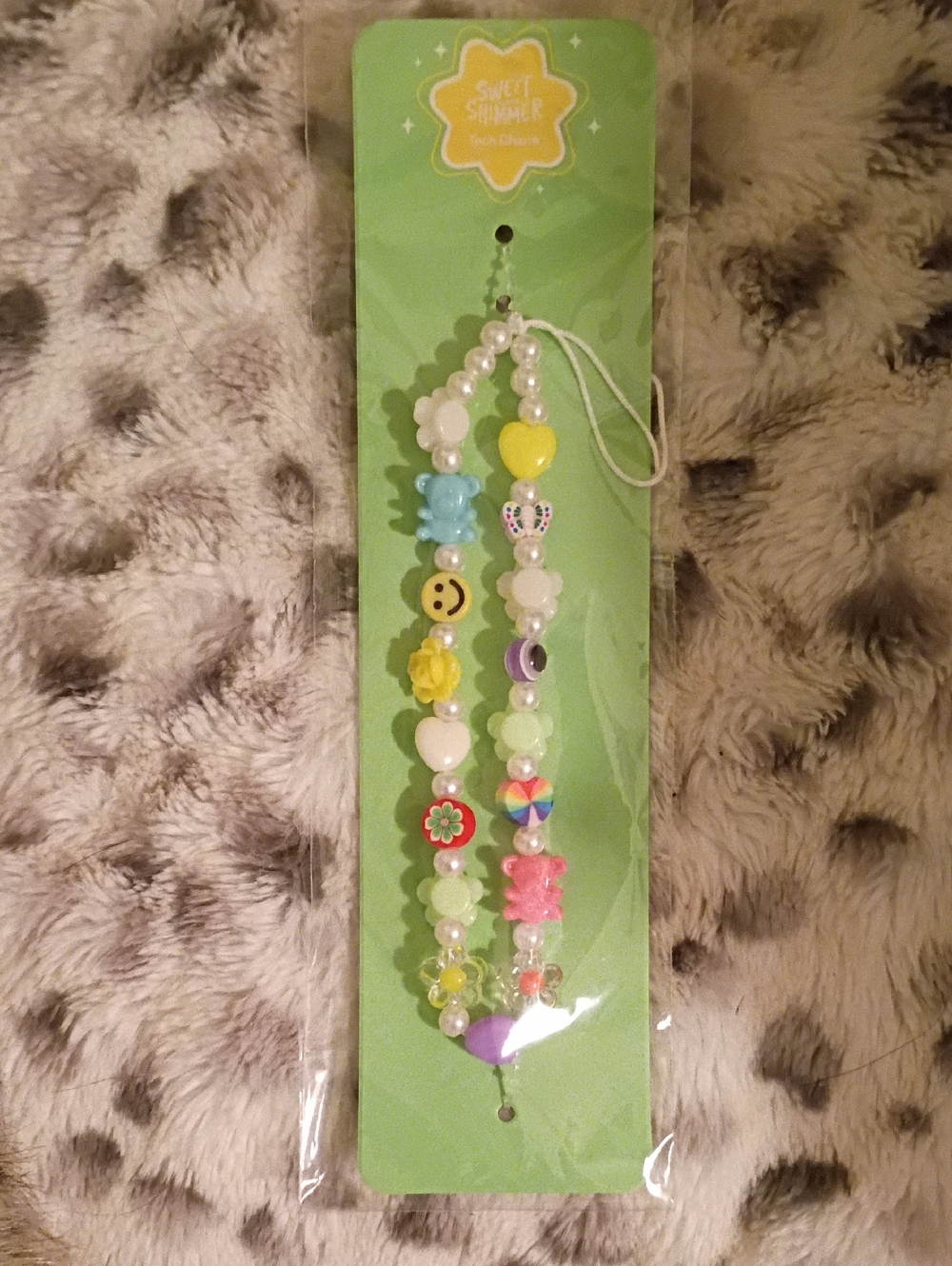 Cute Kawaii Beaded Phone Charm - Multicolor Chunky Stylish Wristlet For All!